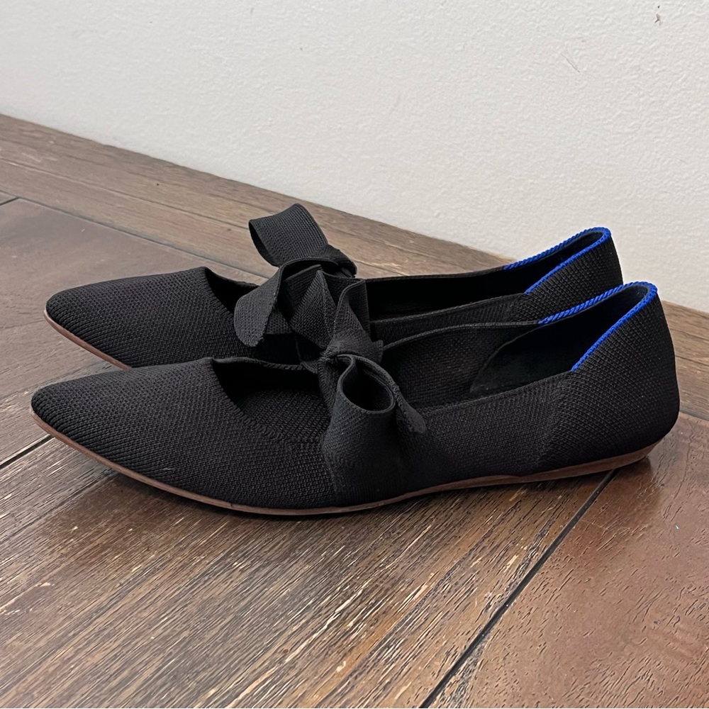 Rothy’s The Point Mary Jane Bow Tie Womens size 7